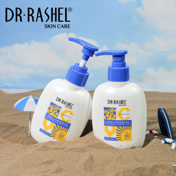 Dr Rashel Vitamin C & Hyaluronic Moisturizing Sunscreen Lotion SPF 90 (180ml)
