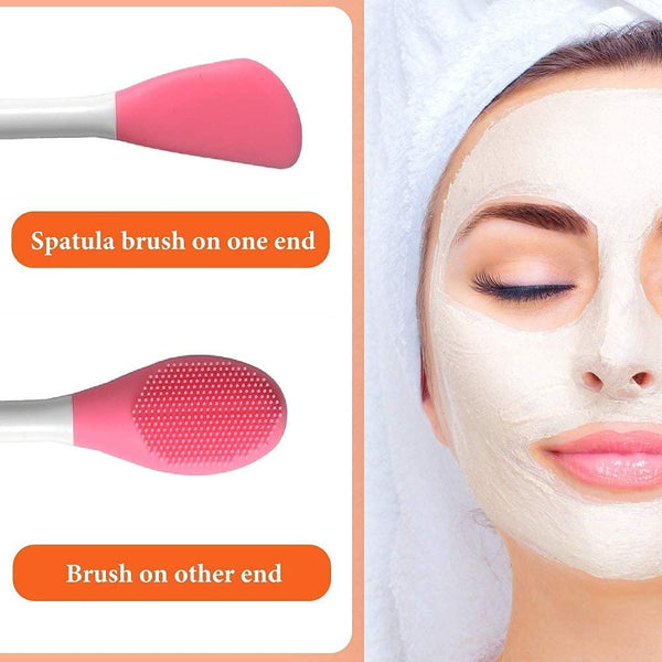Mask Applicator brush with scrubbing brush (random colour)