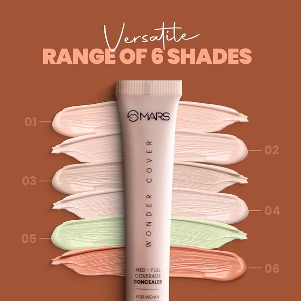 MARS Wonder Cover Liquid Concealer | Creaseproof & Easy to Blend Concealer for Face Makeup (12ml)