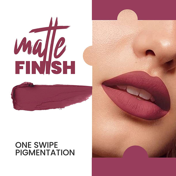 MARS Colorbum Liquid Matte Lipstick for Women | Smudge Free | Water Proof & Long-lasting 5.5ml