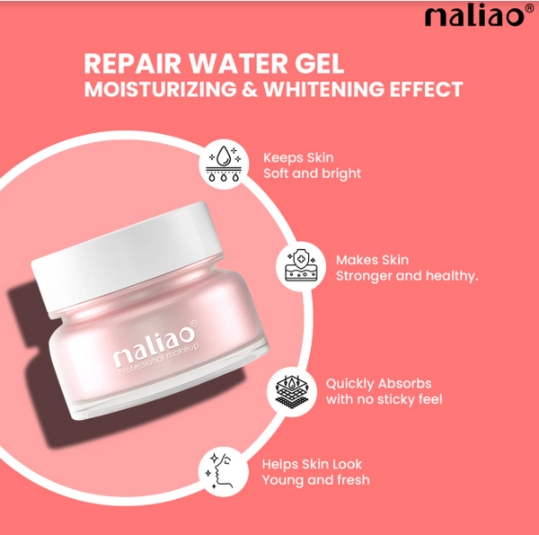 Maliao Repair Water Gel Moisturizer – Hydrating and Whitening Face Gel for All Skin Types, Lightweight & Non-Greasy, 50g