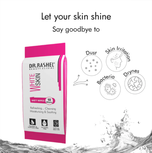 Dr Rashel White Skin Wet Wipes Pack of 10