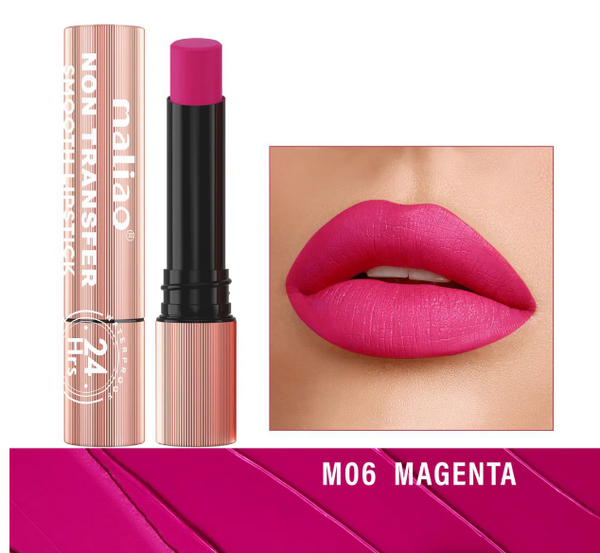 Maliao Non-Transfer Lipstick: Velvety Soft, 24hr Long-Lasting, Waterproof Color