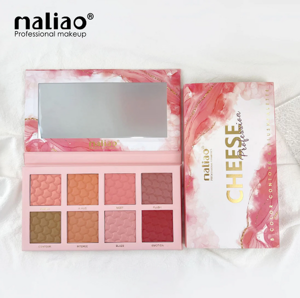 Maliao Cheese 8 Colors Contour & Blush Palette - Sculpt, Define, Glow