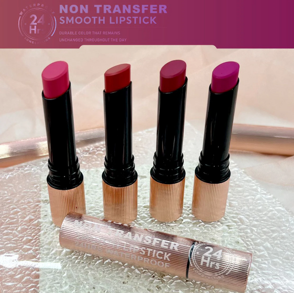 Maliao Non-Transfer Lipstick: Velvety Soft, 24hr Long-Lasting, Waterproof Color