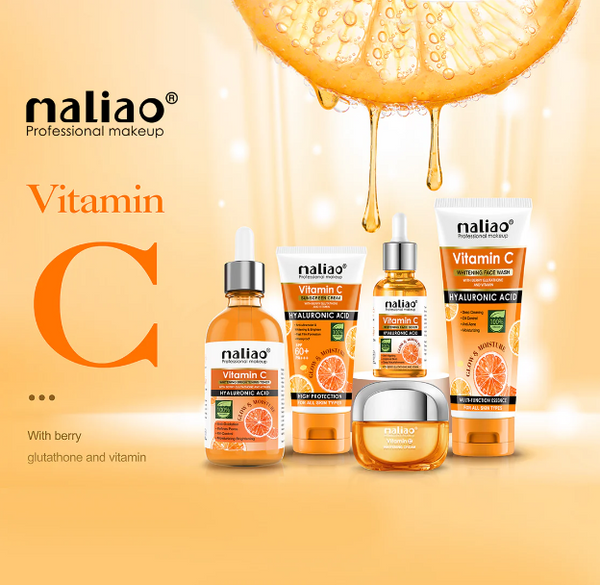 Maliao Makeup 5 Piece Organic Vitamin C Skin Care Set ( Sunscreen + Serum + Face Wash + Whitening Cream + Toner ) 330g