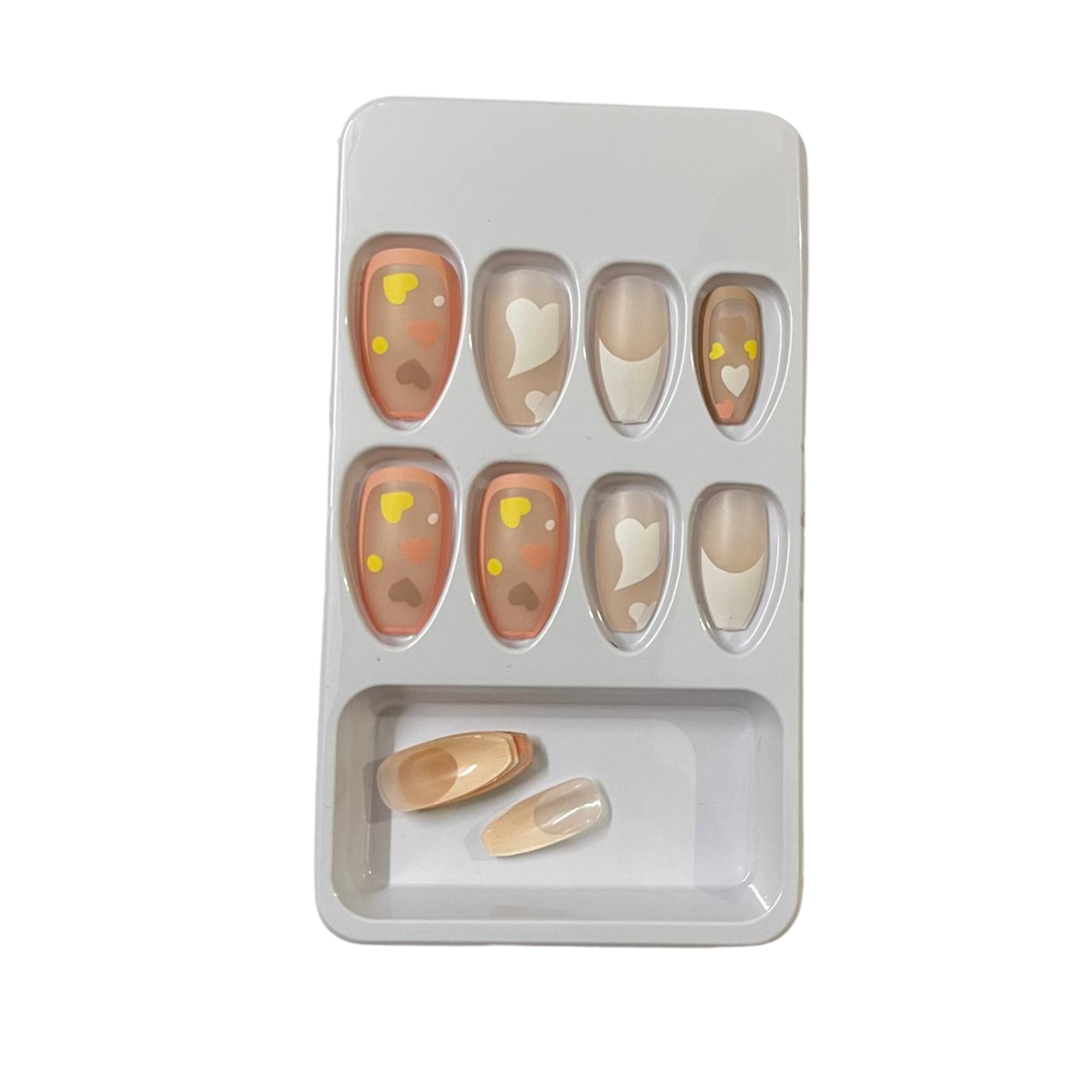 Long STILETTO False Nails Pre-designed 12 pieces with 12 glue tabs