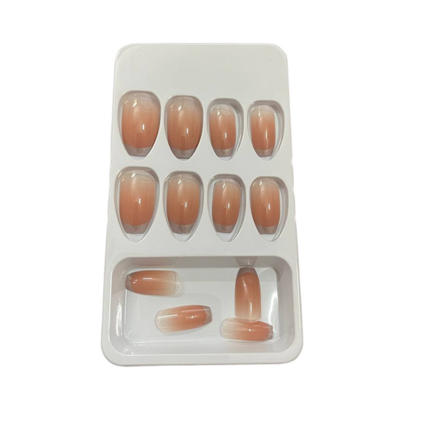 Long STILETTO False Nails Pre-designed 12 pieces with 12 glue tabs