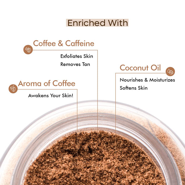 mCaffeine Coffee Body Scrub with Coconut - 100 g - Natural & Vegan