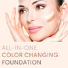 Mary Jo K Color Changing Foundation Liquid Water proof Satin Finish Foundation (White, 20 ml)