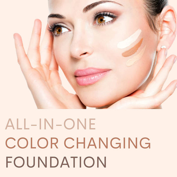 Mary Jo K Color Changing Foundation Liquid Water proof Satin Finish Foundation (White, 20 ml)