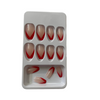 Long STILETTO False Nails Pre-designed 12 pieces with 12 glue tabs