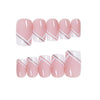 Fake Nails Press On French Nails (12Pcs/Box ) Nails Set Press On Nail Tips With 12Pcs Glue Sticker Nail Art | Salon Nail art at home