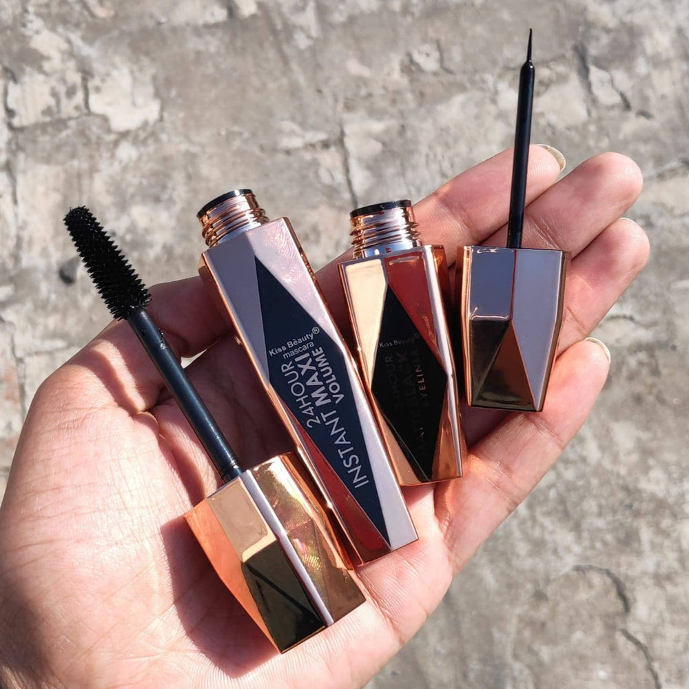 KISS BEAUTY 24 HOUR INSTANT MAXI VOLUME MASCARA & EYELINER COMBO