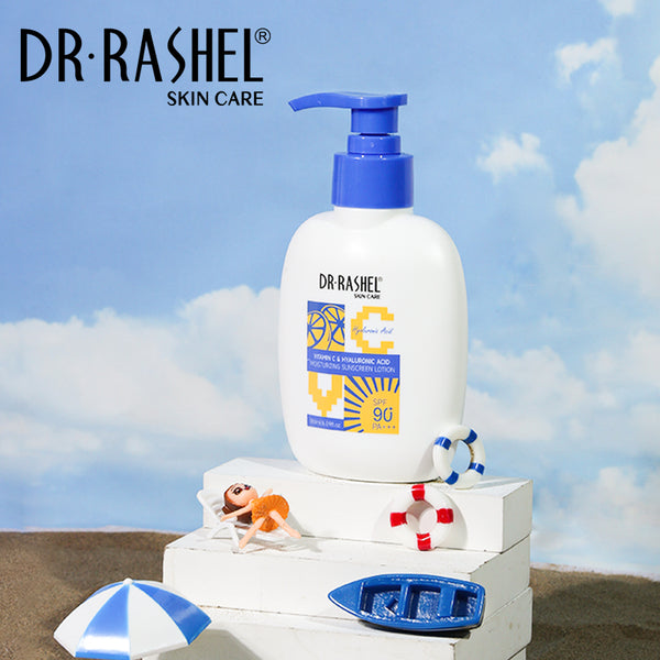 Dr Rashel Vitamin C & Hyaluronic Moisturizing Sunscreen Lotion SPF 90 (180ml)