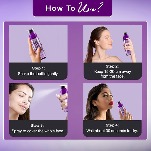 Hilary Rhoda Staying Up Makeup Fixer | Infused with Niacinamide | Hydrating & Refreshing Setting Spray | Smudge-Proof Makeup Fixer | Waterproof & Non-Sticky Formula | 105ml
