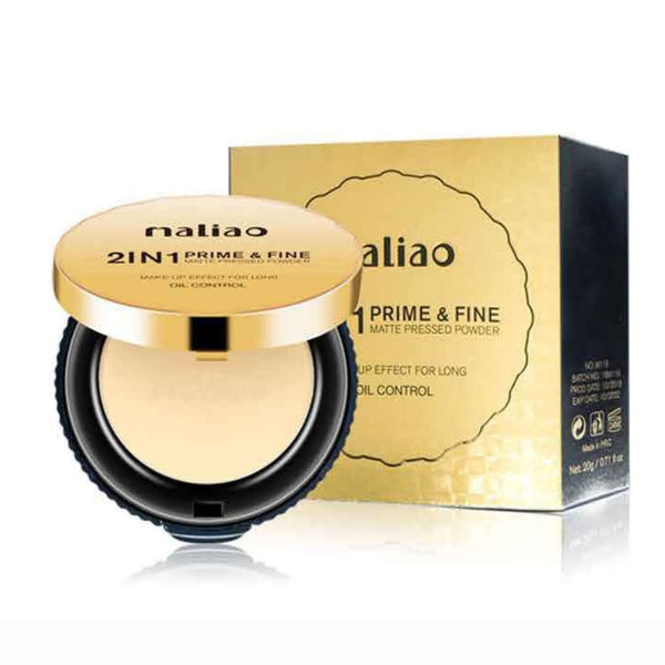 Maliao Oil Control 2 in 1 Prime & Fine Matte Pressed Powder Compact