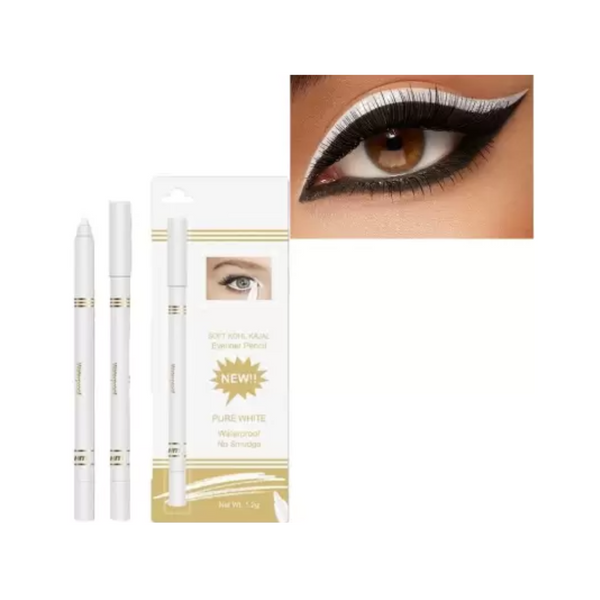 Maliao Soft Kohl Kajal Eyeliner Pencil  (White, 1.2 g)