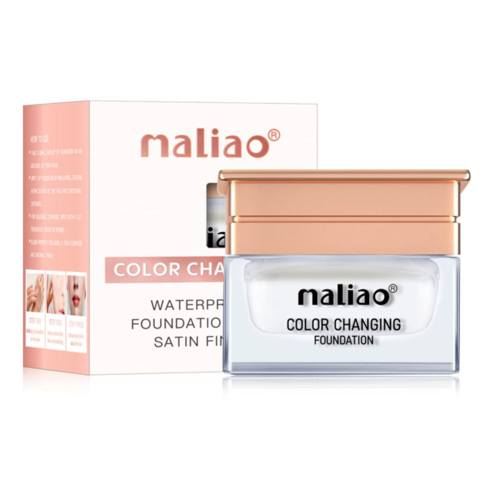 Maliao color changing Waterproof Foundation (Satin Finish) | Magic foundation-30ml