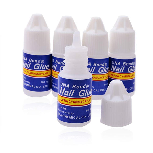 Professional Nail Art Glue Manicure Tool For Fake/False Nails- (SET OF 5) x3g