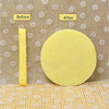 Face Compressed Facial Cleaning Wash Puff Sponge Cleansing Pad (12-pieces, Yellow)
