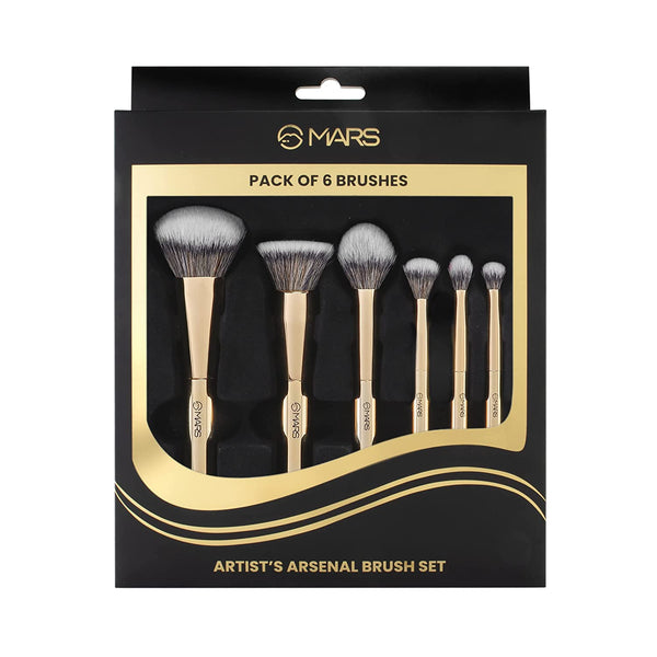 Mars 6 In 1 Artist's Arsenal Professional Makeup Brush Set