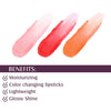Glam21 High Definition Lipstick|Lightweight & Ultra-Moisturizing | Gel Based Formula| (Orange, Pink, Red, 24.5g, Pack of 3)