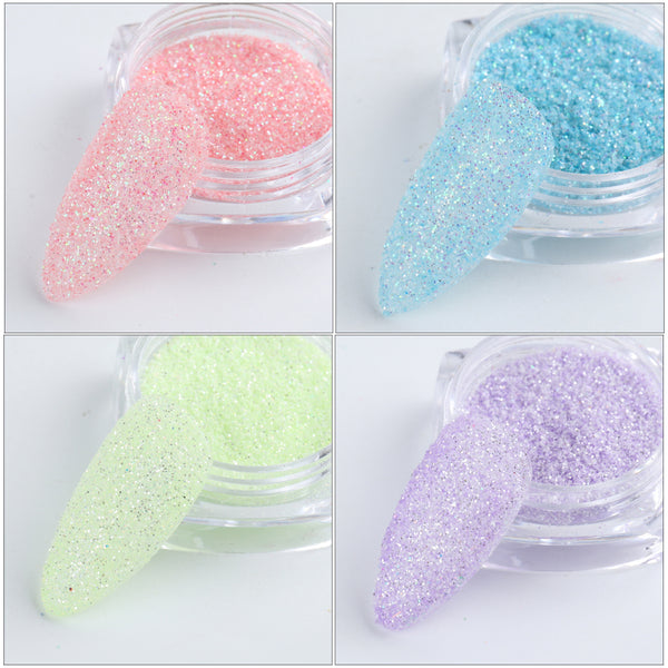 Sugar Nail Powder Pigment Acrylic Powder Shiny Dipping dust Nail Art Glitter Sequins Design Manicure Decoration Pack of 12