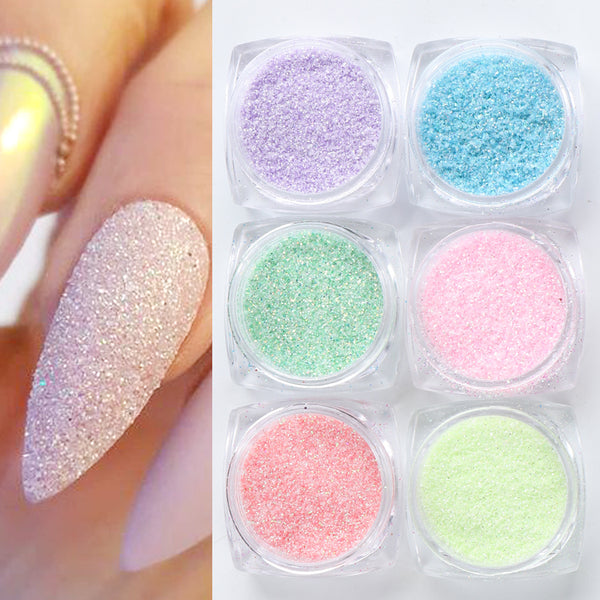 Sugar Nail Powder Pigment Acrylic Powder Shiny Dipping dust Nail Art Glitter Sequins Design Manicure Decoration Pack of 12