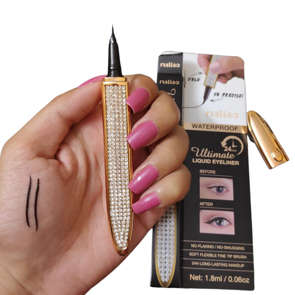 Maliao Waterproof Ultimate liquid Eyeliner Pen (diamond studded)